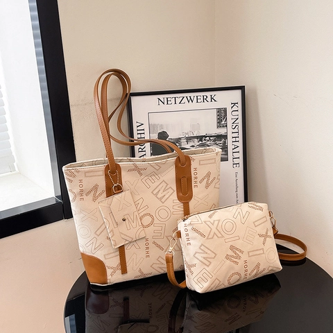Borsa Tote E Tracolla Retrò Con Porta Tessere Pelle PU Grande Capacità Moda Casual Per Donna