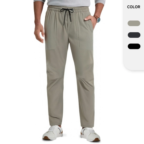 Herren Schnelltrocknende Sporthose Outdoor Lässig Leicht Atmungsaktiv Laufen Wandern Hose Mit Reißverschlusstaschen Elastischem Kordelzug Bund