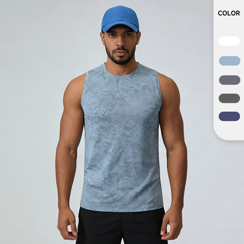 Herren Schnelltrocknendes Sport Tank Top Marmor Druck Atmungsaktives Ärmelloses Top Für Fitnessstudio Laufen Mesh Weste Sportbekleidung