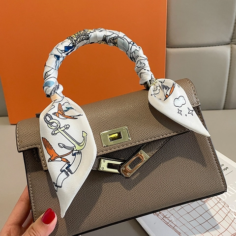 Dames Smalle Satijnn Twill Sjaal Nautische Illustratie Print Haarband Tas Handvat Wrap Nekdoek Lint Accessoire