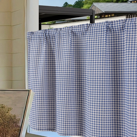 Polykotton Stoff Kaffeevorhang Kurzvorhang Gingham Kariert Zitrone Floral Lavendel Stickerei Pompon Trennvorhang Für Küche Schlafzimmer Wohnzimmer