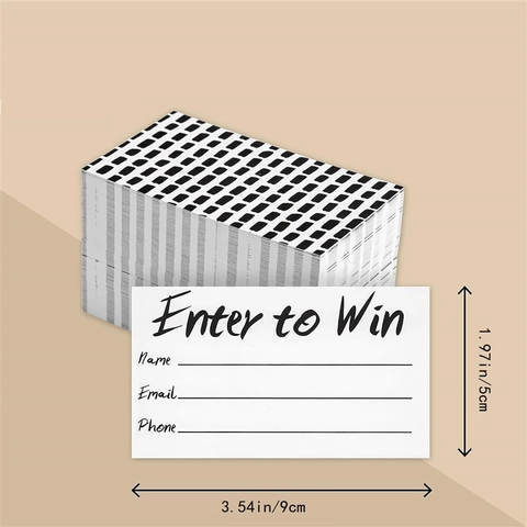 Raffle Tickets Enter To Win Entry Cards Business Promotion Contest Lucky Draw Contact Information Form Activity Supplies