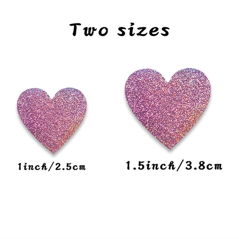 Adesivi Cuore Olografici Rosa Viola Laser Glitter Etichette Sigillanti Decorazione Regali San Valentino Buste Lettera