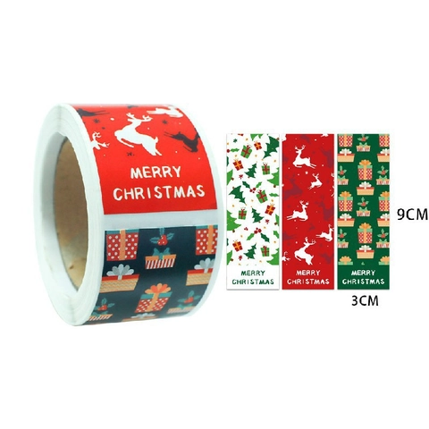 Weihnachtsaufkleber Etikettenrolle Für Geschenkverpackung Und Boxversiegelung Selbstklebend Merry Christmas Deko