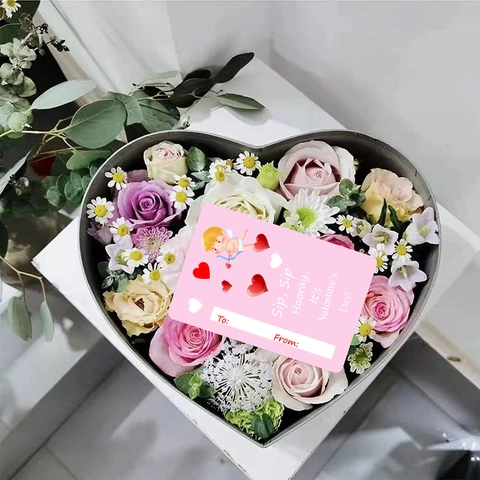 Biglietti Regalo Per San Valentino Rosa Design Cupido Cuore Etichette In Carta Patinata Per Regali Di Festa