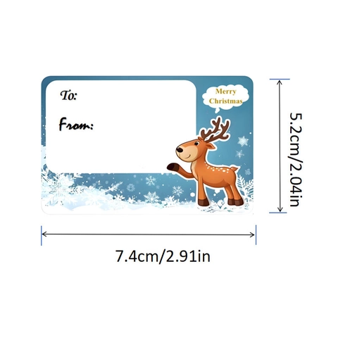 Etichette Regalo Di Natale Adesive Con Motivi A Cartoni Animati E Area Di Scrittura Per Confezioni Regalo Festive