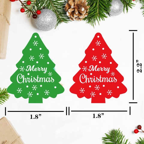 Adesivi Albero Di Natale Etichette Buon Natale Autoadesive Per Confezioni Regalo Chiusura Buste