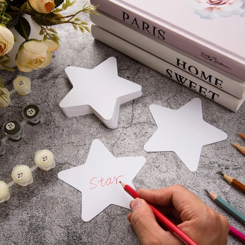 Recortes de Cartulina con Forma de Estrella Blanca Para Tablón de Anuncios Manualidades DIY Etiquetas de Regalo Decoración