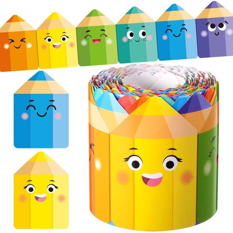 Bordi Per Bacheca Matita Cartone Animato Arcobaleno Carta Patinata Bordo Ondulato Decorazione Per Aula Scolastica