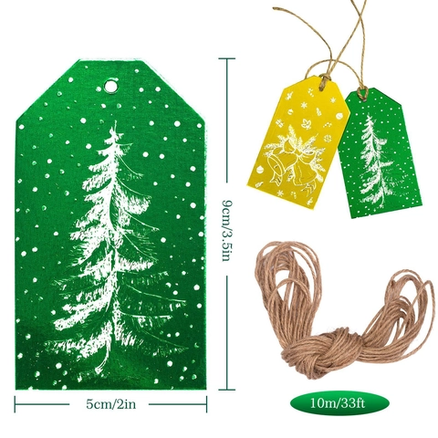 Etichette Regalo Di Natale Con Corda Di Juta Confezione Festiva Etichette In Carta Cartoncino Colorato Decorativo Festivo