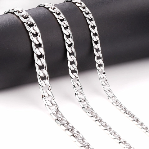 Two Tone Cuban Link Chain Necklace Stainless Steel Engraved Star Pattern Hip Hop Trendy Industrial Style For Men Women