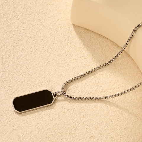 Collana In Acciaio Inossidabile Stile Industriale Ciondolo Grillo Catena Cubana Gioielli Minimalisti Alla Moda