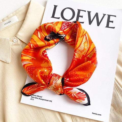Pañuelo Cuadrado De Satén De Mora Estampado De Cebra Selva Tropical Elegante Bufanda De Oficina Accesorio De Moda Mujer Suave