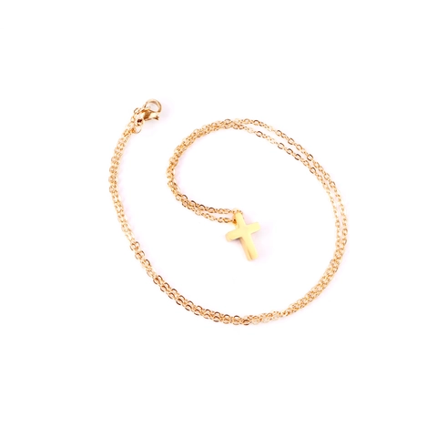 Minimalist Stainless Steel Pendant Necklace Gold Silver Plated Cross Star Moon Clavicle Chain Jewelry For Women Gift