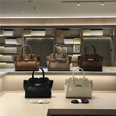Women Handbag Lychee Texture PU Leather Top Handle Crossbody Bag With Detachable Shoulder Strap Retro Elegant Commuter