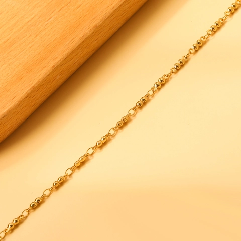 Einfaches Vergoldetes Edelstahl Perlen Fußkettchen Mit Herzanhänger Eleganter Sommerschmuck Für Damen