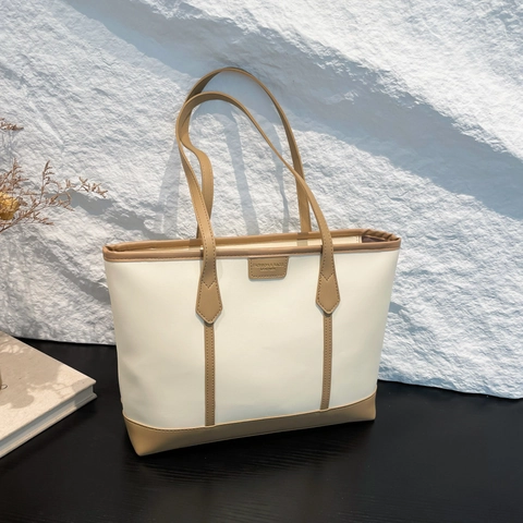 Grote Capaciteit Tote Bag Voor Vrouwen Vintage PU Leer Koreaanse Stijl Mode Minimalistische Schoudertas