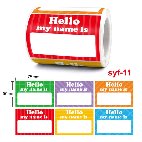 Hello My Name Is Etichette Per Nome Adesivi Colorati Per Aula Ufficio Scuola Identificazione