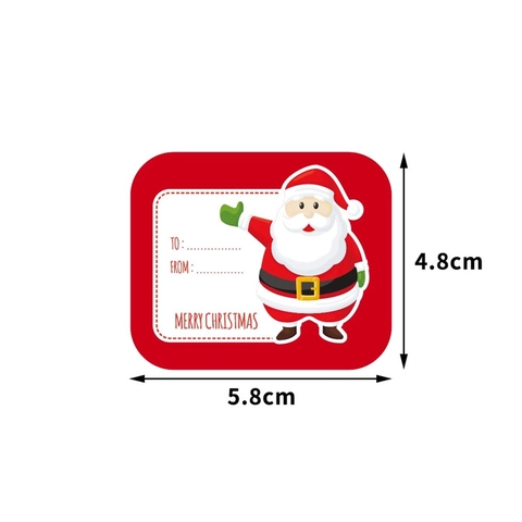 Christmas Gift Tag Stickers For Holiday Presents Self Adhesive Name Labels For Gift Wrap With Santa Snowman Patterns