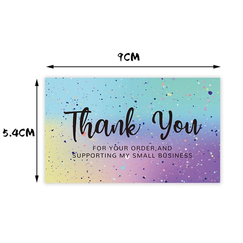 Thank You Cards Marble Texture Gold Foil Coated Paper Small Business Order Inserts Elegant Artistic Stationery Packaging