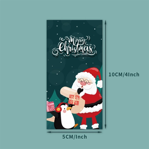 Autocollants Rectangulaires Joyeux Noël Dorure Étiquettes De Scellage Pour Boîte Cadeau Emballage Dessin Animé Autocollants Décoratifs