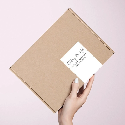Etichette Di Ringraziamento Minimaliste Adesivi Rettangolari Per Imballaggio Di Scatole Regalo Decorativi Stile Nordico