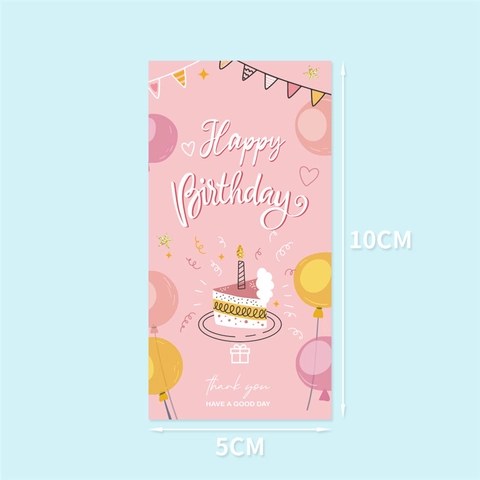 Happy Birthday Versiegelungsaufkleber Rechteckige Geschenkbox Selbstklebende Etiketten Kupferdruckpapier Cartoon Dekor