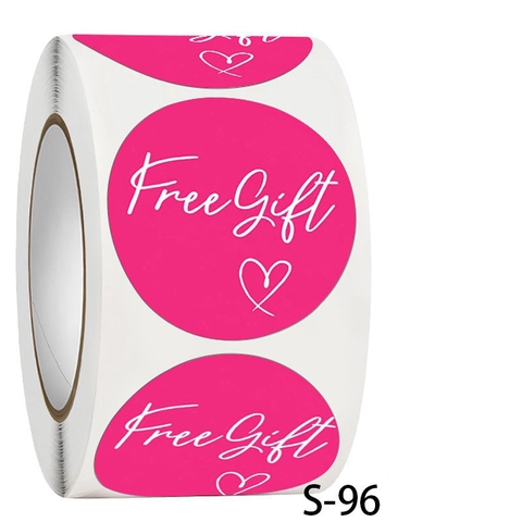 Etichette Adesive Tonde Regalo Gratuito Con Motivo A Cuore Per Decorazione Di Imballaggio Rotoli Di Sigilli Adesivi