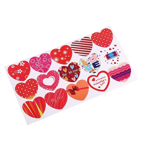 Valentinstag Herz Aufkleber Dekorative Klebeetiketten Romantisches Liebesthema Für Geschenkverpackungen Scrapbooking Basteln