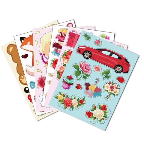 Valentinstag DIY Aufkleber Cartoon Bär Fuchs Cupid Herz Rose Dekorative Aufkleber Für Geschenkverpackung Scrapbooking Zubehör