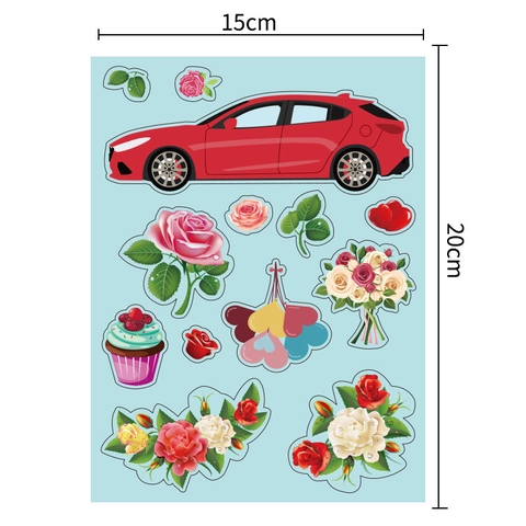 Valentinstag DIY Aufkleber Cartoon Bär Fuchs Cupid Herz Rose Dekorative Aufkleber Für Geschenkverpackung Scrapbooking Zubehör