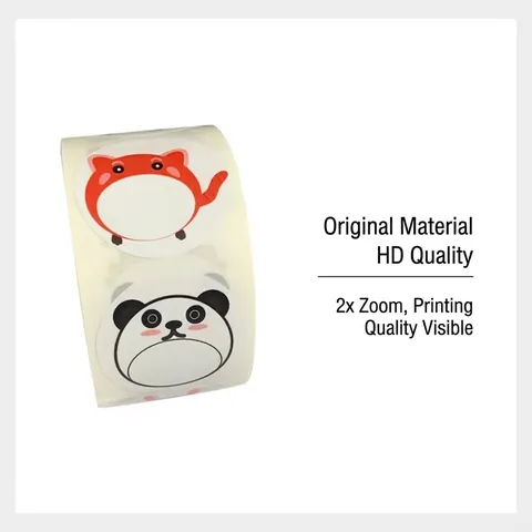 Round Cartoon Animal Stickers Adhesive Labels For Gift Packaging Scrapbooking Decorations Multi Designs Cute