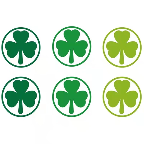 St. Patrick's Day Kleeblatt Aufkleber Runde Glücksklee Etiketten Für Geschenkverpackung Umschlagversiegelung Irische Deko