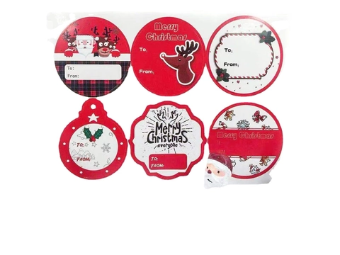 Christmas Stickers Self Adhesive Santa Reindeer Snowman Patterns Holiday Gift Sealing Labels DIY Festive Envelope Tags