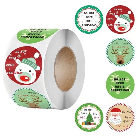 Adesivi Natalizi Etichette In Carta Adesiva Rotonda Per Confezioni Regalo Decorazione Festiva Motivi Babbo Natale Renna Sigilli