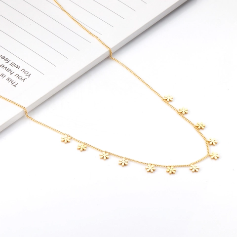 Stainless Steel Necklace For Women With Multi Daisy Tree Of Life Star Clover Pendants Minimalist INS Style Jewelry Gift
