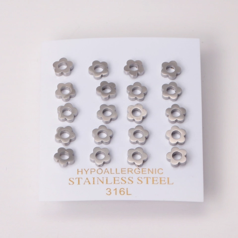 Stud Earrings 316L Stainless Steel Hypoallergenic Hollow Out Flower Floral Design Fashion Ins Style Jewelry For Women