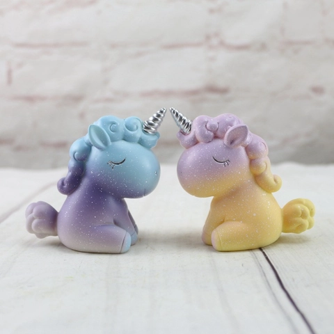 Adorno De Unicornio De Ensueño Vinilo Dibujos Animados Lindo Degradado Adorno De Pastel Decoración De Escritorio Figura Animal