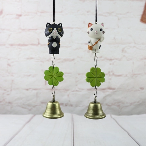 Schattige Hars Kat Beeldje Schuddend Hoofd Nachtlampje Windgong Japanse Zakka Desktop Decoratie Kawaii Dier Cadeau Huisdecoratie