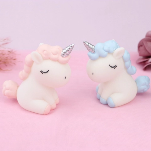 Cute Unicorn Figurine Sleeping Pony Vinyl Ornament For Desk Car Cake Decoration Dreamy Pastel Colors Home Decor