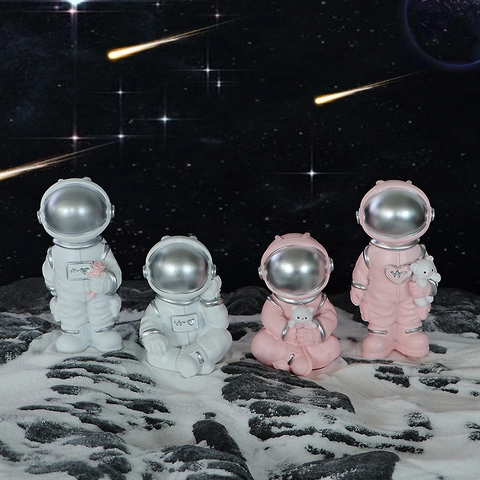 Kreative Astronaut Figur Raumfahrer Harz Ornamente Für Auto Armaturenbrett Haus Schreibtisch Deko Nordischer Stil Weltraum Kunst Statue Kinder Geschenk