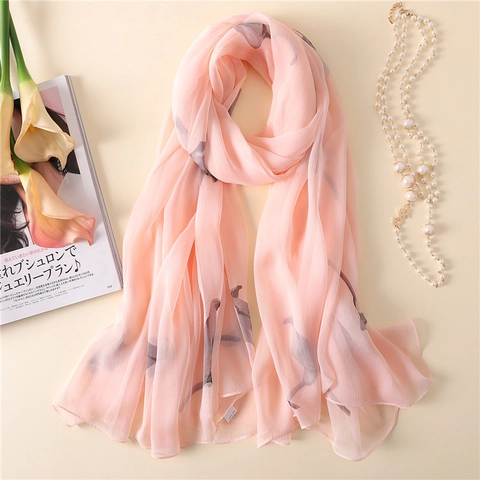Eleganter Damen Schal Mit Calla Lilien Blumendruck Großer Satinnsimulation Leichtes Sonnenschutz Tuch Weiches Mode Accessoire
