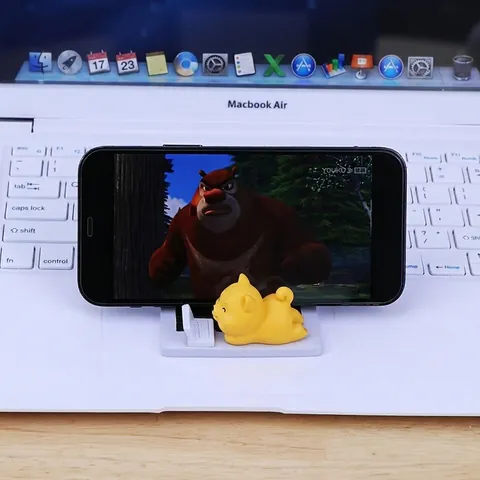 Süßer Cartoon Tier Schreibtisch Telefonständer Harz Ornament Shiba Inu Bär Katze Schwein Hase Neuheit Büro Dekor