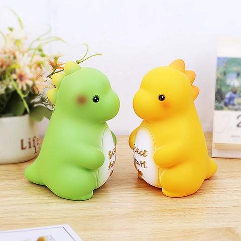 Cartoon Dinosaur Piggy Bank For Kids Fall Resistant Vinyl Money Saving Box Large Capacity Dinosaur Decorative Savings Jar Birthday Gift