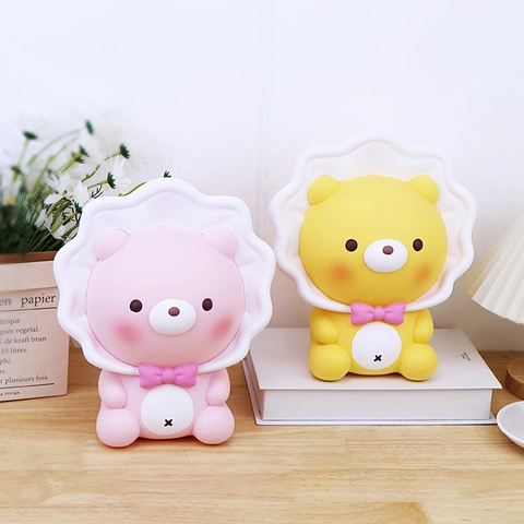 Salvadanaio A Forma Di Orso Grande Capacità Vinile Resistente Alle Cadute Scatola Salvaspazio Regalo Compleanno Bambini