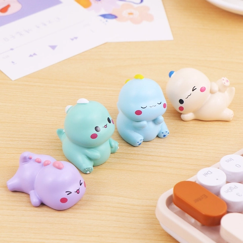 Miniature Dinosaurier Figuren Harz Süß Q Version Cartoon Desktop Ornamente Für Zuhause Büro Auto Dashboard Dekoration Kawaii