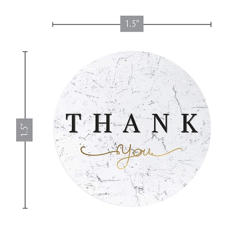 Autocollants Rond Texture Marbre Thank You Étiquettes Auto-Adhésives Pour Emballage Cadeau Scellage D'enveloppe Papeterie