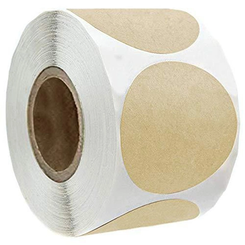 Autocollants En Papier Kraft Marron Rond Étiquettes Auto-Adhésives Pour Emballage Alimentaire Scellage De Cadeaux Papeterie