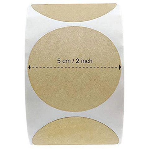 Autocollants En Papier Kraft Marron Rond Étiquettes Auto-Adhésives Pour Emballage Alimentaire Scellage De Cadeaux Papeterie