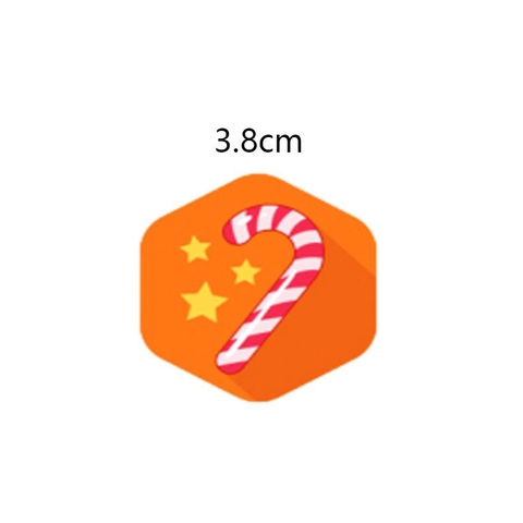 Autocollants De Noël Adhésifs Étiquettes Pour Emballage Cadeau Décoration De Fête Bonhomme De Neige Chaussette Cloche Hexagone
